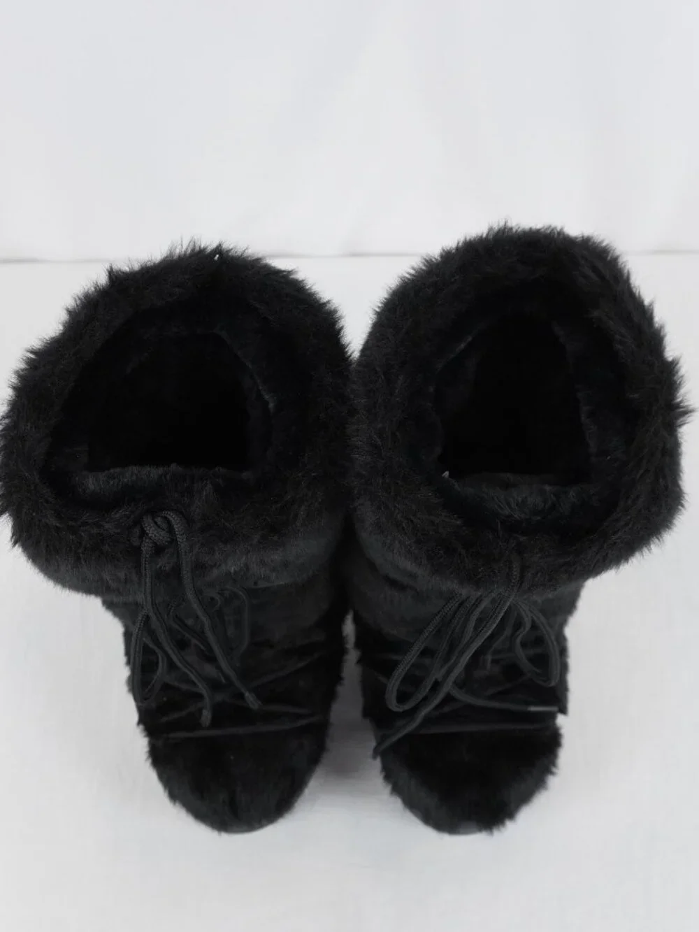 Moon Boot Icon Logo Faux-Fur Tall Boots In Black - Moon Boot Size 35/38